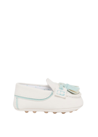 White and Green Moccasins for Boys 9732 Mayoral