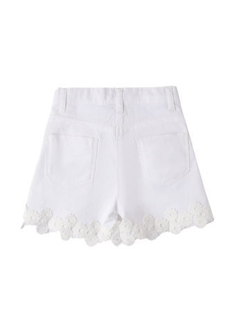 White Shorts with Lace Hem 8783 iDO