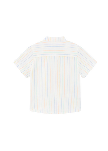 Shirt with Tunic Collar and Short Sleeve with Multicolored Stripes for Boys 1113 Mayoral