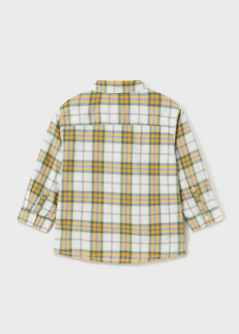 Long Sleeve Mint Green Shirt with Yellow Checks for Boys 2178 Mayoral