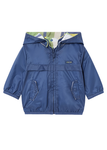 Blue Reversible Windproof Jacket with Hood 1431 Mayoral