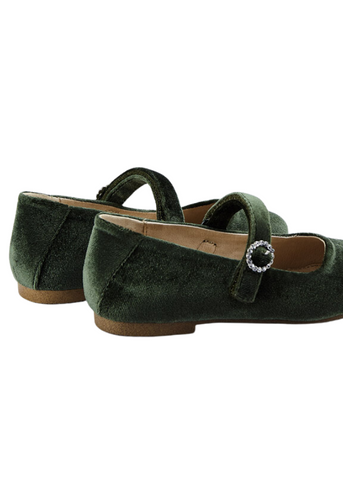 Elegant Green Velvet Ballerinas 44391 Mayoral