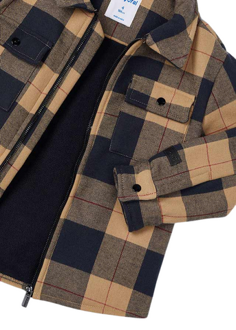 Jacket in Black and Brown Checks with Zipper 4462 col 50 Mayoral