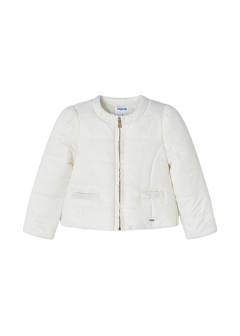 White Fass Jacket with Zipper for Girls 3478 Mayoral