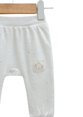 Cream Pants with Beige Star Print and Boots 9679 Mell Sweet Baby
