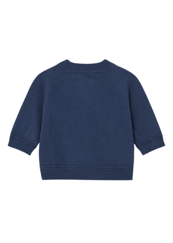 Navy Blue Knitted Hoodie with Zipper for Boys 1381 Mayoral