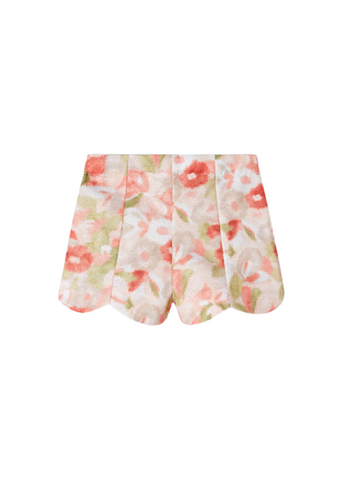 Shorts with Pink and Green Print and Ripple Hem 3251 Mayoral