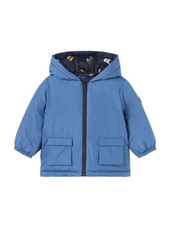 Reversible Fass Jacket for Boys, Navy Blue with Car Print and Blue 2441 Mayoral