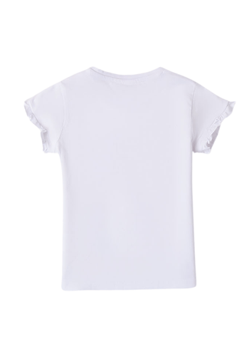 White T-shirt with bears for girls 8630 iDO