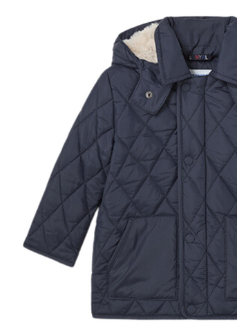 Jacket for Boys, Quilted Navy Blue with Detachable Hood 2440 Mayoral