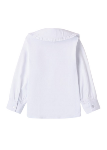 Blouse for Girls, White with Long Sleeve 7345 Sarabanda