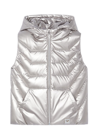 Quilted silver fas vest 4366 col 48 Mayoral