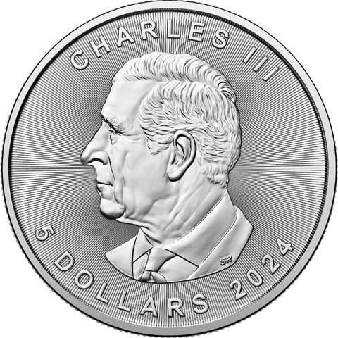 Срібна монета Кленовий лист Канада 2024 31,10 г - 204264