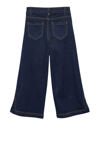 Pantaloni Denim Evazati Albastru Inchis 5718 Abel & Lula