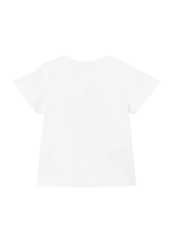 White T-shirt with Short Sleeve and Blue Print 1011 Mayoral