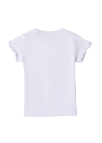 White T-shirt with bears for girls 8630 iDO