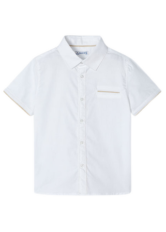 White Shirt with Short Sleeves for Boys 3112 Mayoral