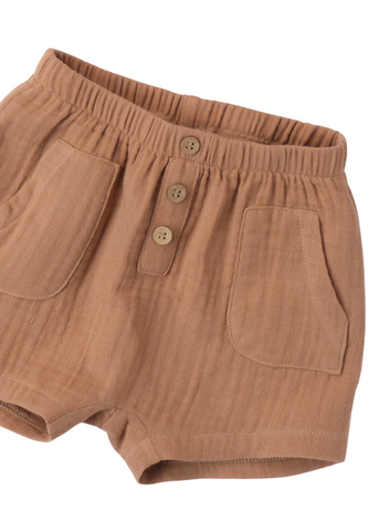 Brown Muslin Shorts 8623 iDO