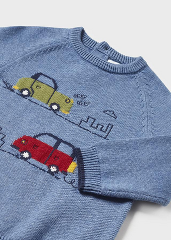 Blue Sweater with Cars for Boys 2316 Mayoral