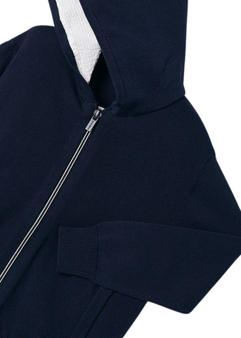 Navy Blue Hoodie with Zipper and Hood for Boys 3361 Mayoral