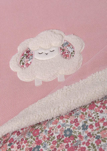 Pink Fluffy Blanket with Sheep 9490 col 77 Mayoral