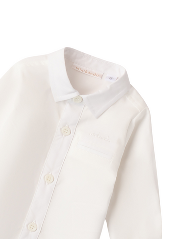 Long Sleeve Cream Shirt for Boys 8641 Minibanda