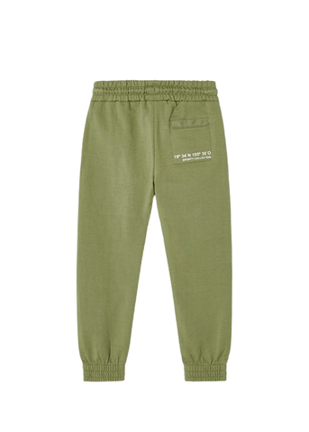 Trening 3 Piese Crem cu Verde, Hanorac si 2 Perechi de Pantaloni Sport Scurti si Lungi 3869 Mayoral