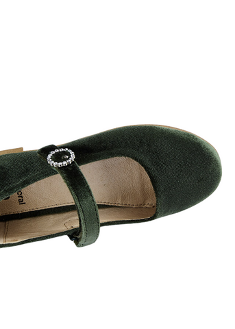 Elegant Green Velvet Ballerinas 44391 Mayoral