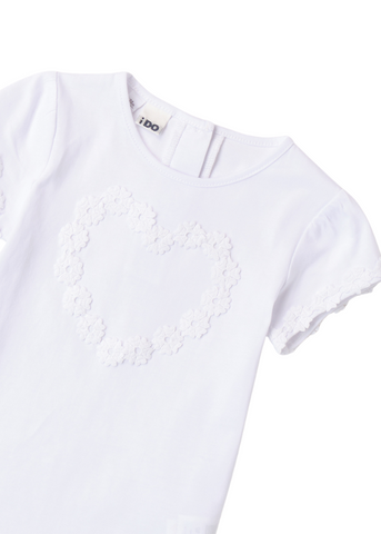 White T-shirt for Girls 8743 iDO