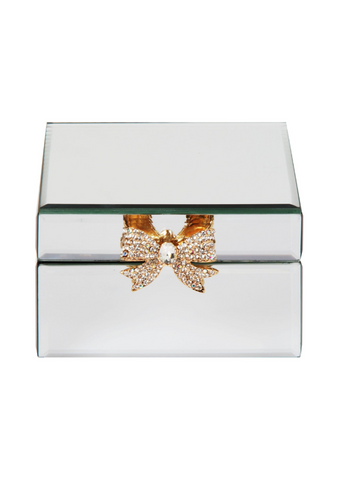 Mirror box with crystal bow