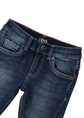 Long Denim Pants for Boys, Dark Blue 7461 iDO