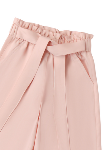 Long Wide Pants Powder Pink 8358 iDO