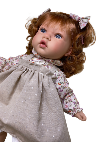 Doll Susette Redhead with Beige Dress, 45 cm 2652 Nines