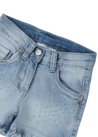 Pantaloni Denim Scurti pentru Fete 8318 Saraband