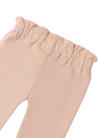 Powder Pink Long Pants with Elastic Waist for Girls 8139 iDO