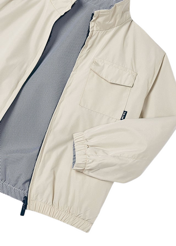 Reversible Beige Windproof Jacket with Zipper for Boys 3492 Mayoral