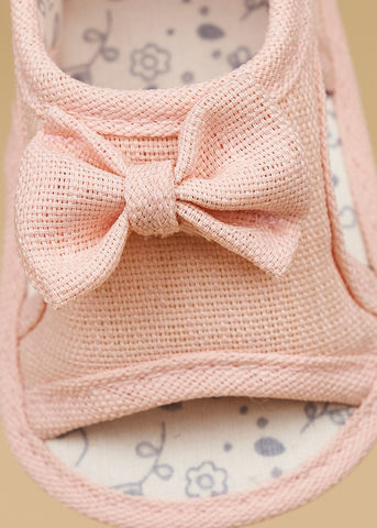 Pink Cotton Bow Sandals for Girls 231226 Cinderella