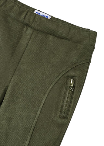 Long Pants for Girls, Green with Zippered Pockets 4502 Mayoral