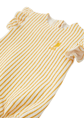Ivory Short Overalls with Yellow Stripes 1979 V1 Us Polo Assn