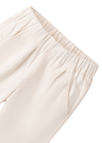 Long Cream Linen Pants with Viscose for Boys 8666 Minibanda