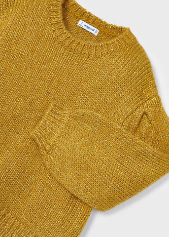 Mustard Sweater with Sequins for Girls 4302 Mayoral