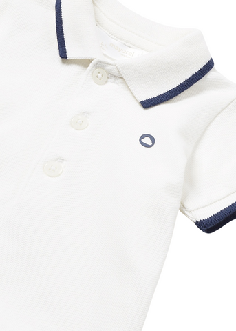 White and Navy Polo Shirt for Boys 190 Mayoral