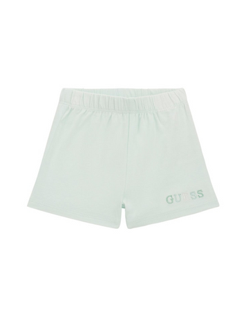 Set 2 Piese, Body Verde Menta cu Maneca Scurta I love Mom & Dad si Pantaloni Scurti H4GW07 Guess