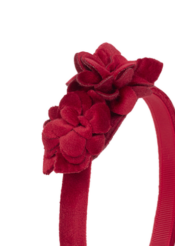 Red Headband with Flower Appliques 10778 Mayoral