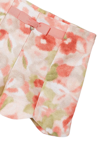Shorts with Pink and Green Print and Ripple Hem 3251 Mayoral