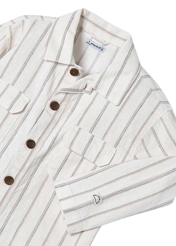 Cream Jacket with Beige Stripes for Boys 3119 Mayoral
