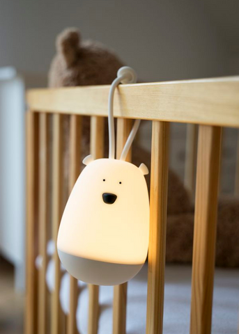 Silicone White Bear Night Light with Hooks and USB Type C Remote Control 52-0067 Rabbit & Friends