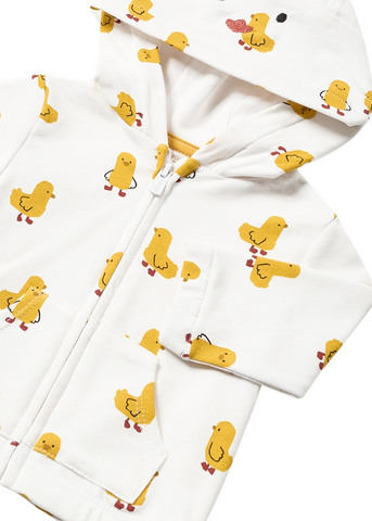 3 Piece Tracksuit, White with Yellow and Chicken Print Better Cotton 1816 Mayoral