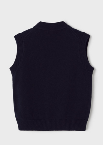 Navy Blue Knitted Vest with Buttons for Boys 4327 Mayoral