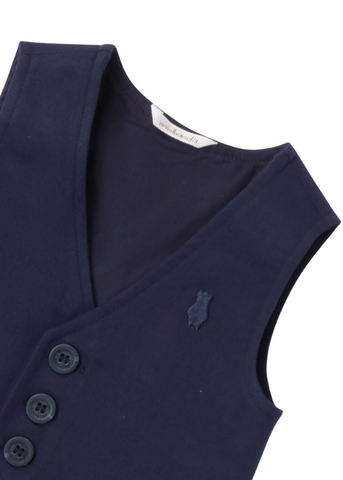 Elegant Vest for Boys, Navy Blue 7687 Miniband